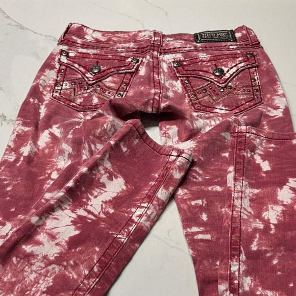 Miss Me Women's Pink Tie-Dye Skinny Jeans - Picture 16 of 16